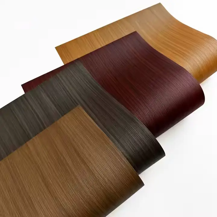 Kontraŭ-skrapa ligno-greno PVC marmora tabulo laminado filmo