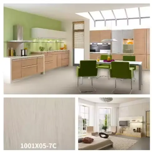 Vacume Press Wood Grain Pvc Heat Shrink Film Vacume Press Wood Grain Pvc Heat Shrink Film