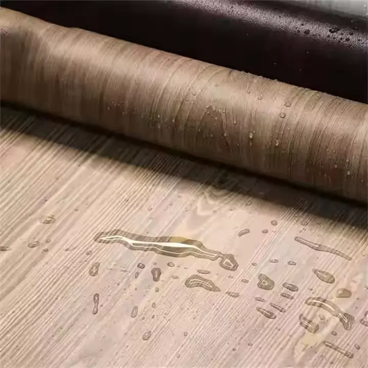 PVC Ligno -Grena Filmo Por Mebloj Kovri Kuirejan Kabineton